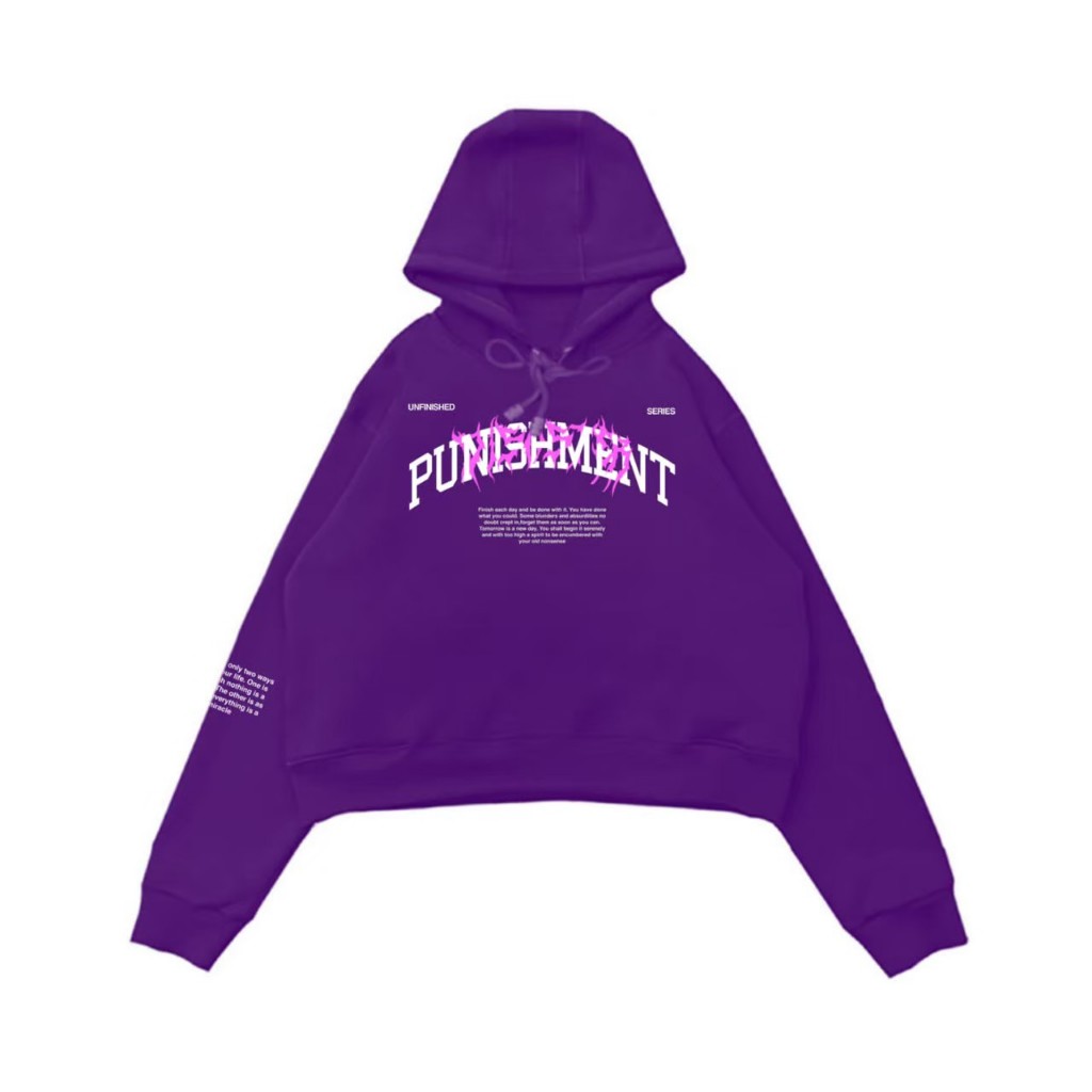 HOODIE CROP ORIGINAIL PUNISMENT/JAKET PRIA/SWEATER PRIA/HOODIE OVERSIZE/HOODIE CROP UNGGU UNFINISHED