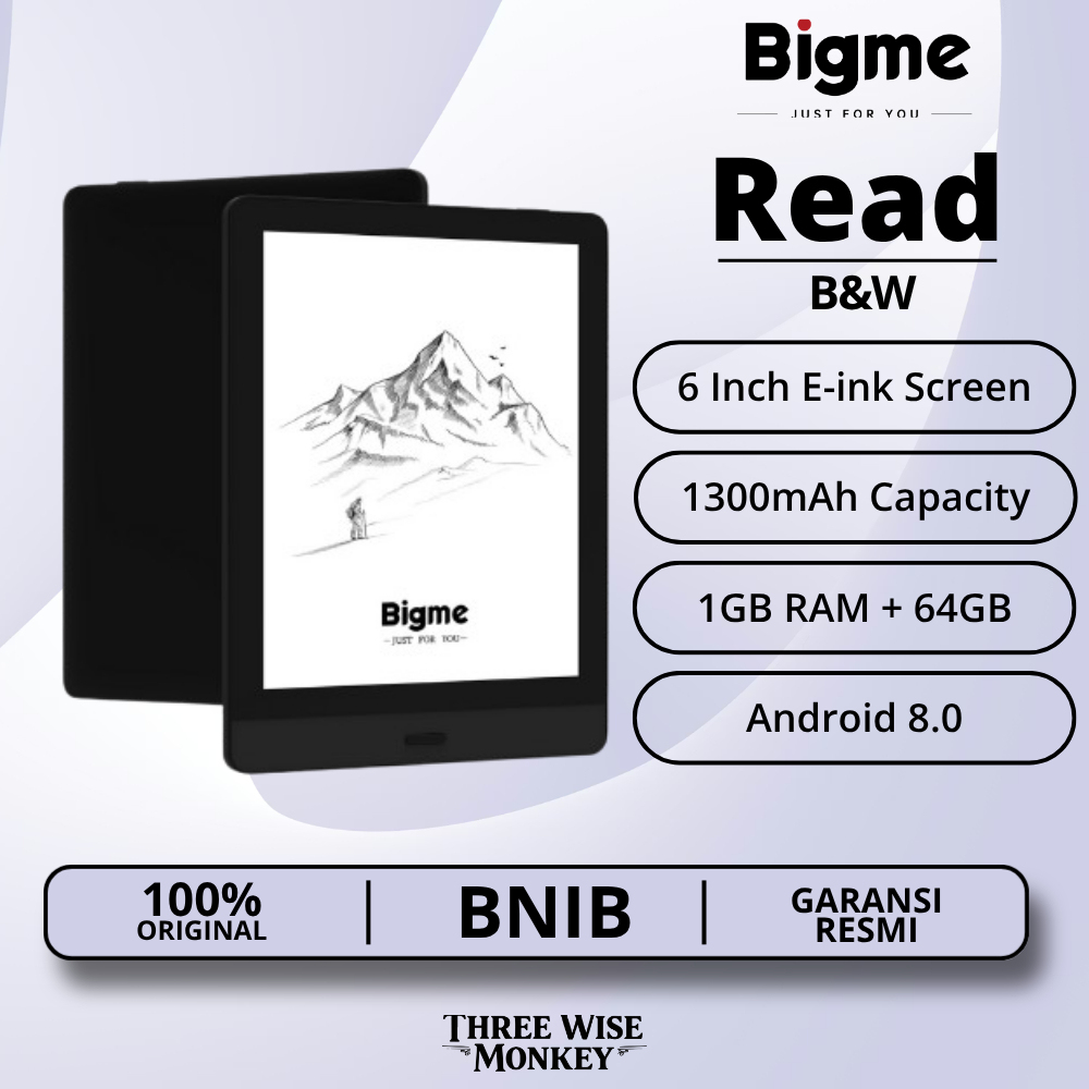 Bigme Read 6 Inch E-book reader E Ink ePaper Carta HD Android 8.1 Ebook