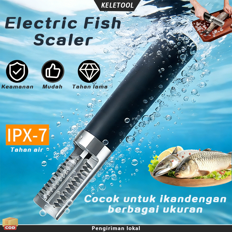 Alat Pembersih Pengupas Sisik Ikan Otomatis Elektrik Stainless Anti Karat Fish Scale Remover Mesin P