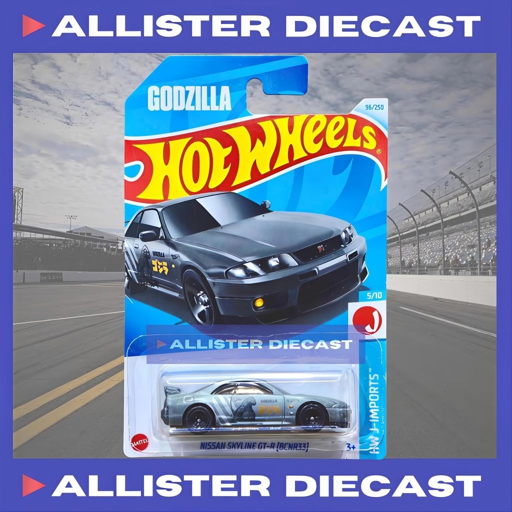Hot Wheels Nissan Skyline GTR R33 Abu Abu Godzilla Hotwheels Nissan Skyline GTR R33 Grey Godzilla HW