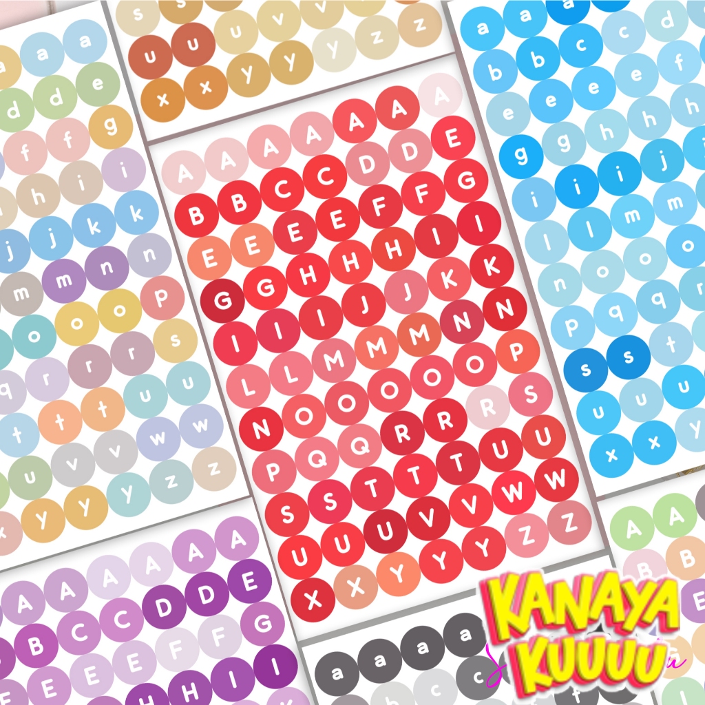 Sticker Deco Huruf / Sticker Jurnal Huruf / Aesthetic / Letter Sticker Tumblr DIY Scrapbook