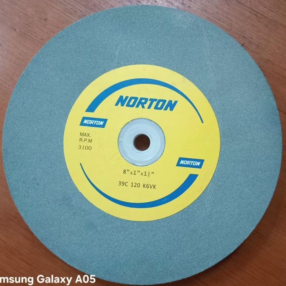 [Norton] batu asah gerinda duduk 8"inch hijau NORTON [batu Widia 8" Norton]