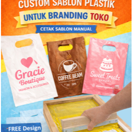 Plastik Sablon Plong Olshop / Plastik Sablon Onlineshop, Plastik Sablon Packing, Plastik Sablon Cust