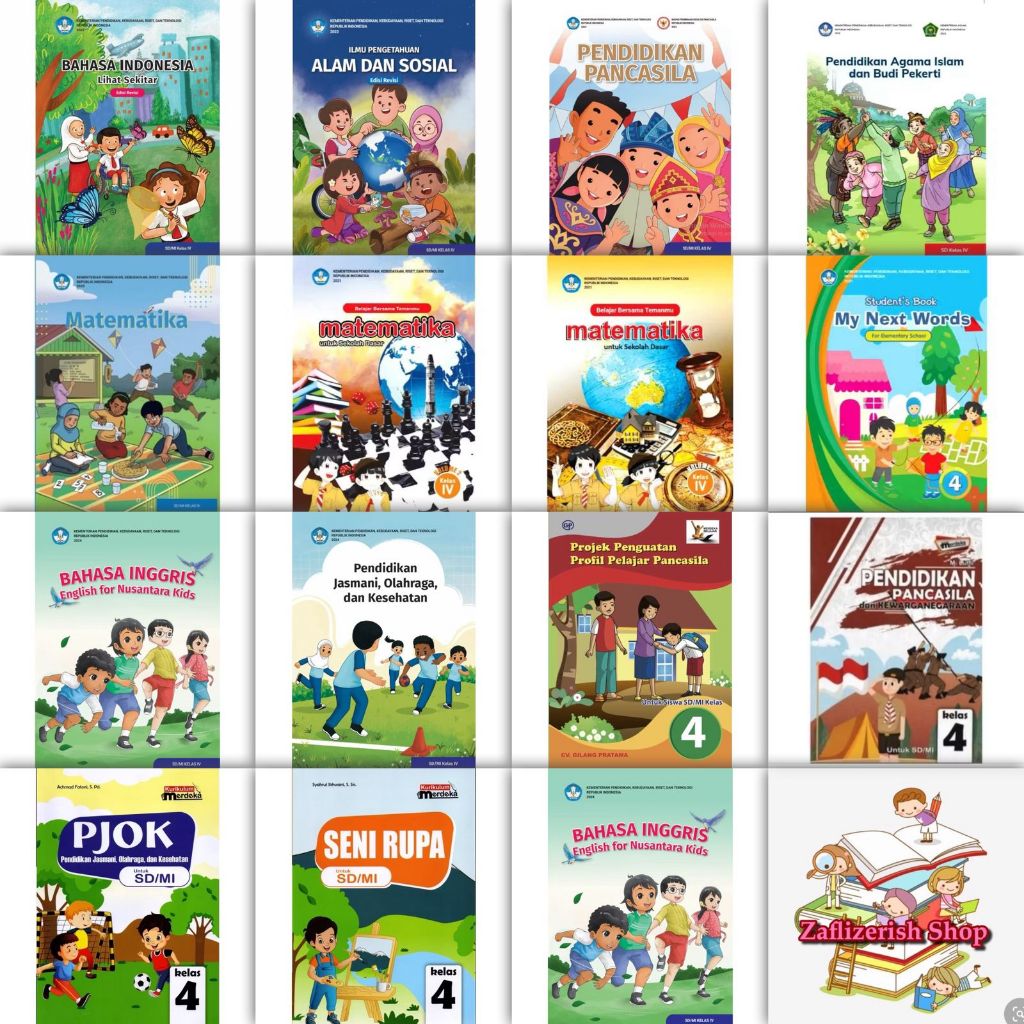 Buku Paket Pelajaran kelas 4 SD  Kurikulum Merdeka/ Penggerak  - Diknas