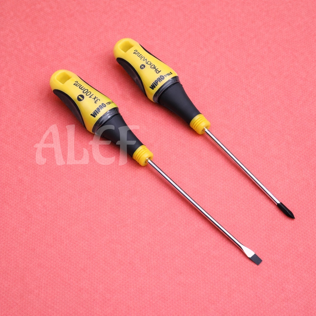 Obeng wipro Plus min + - minus 3x100 obeng kecil