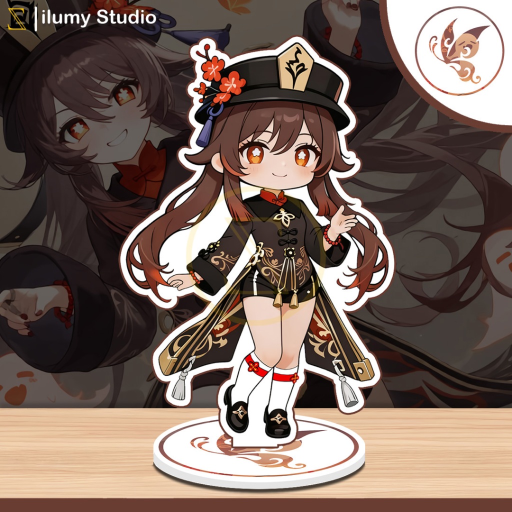 Genshin Impact Hu Tao - Figure Standee akrilik - Exlusive Constellation Base ilumystudio