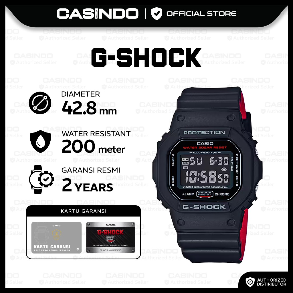 G-SHOCK Jam Tangan Pria Digital DW-5600HR-1DR