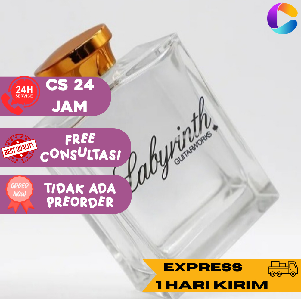 Stiker Botol Parfum Premium Timbul UV DTF Custom Desain Cetak Label Wewangian