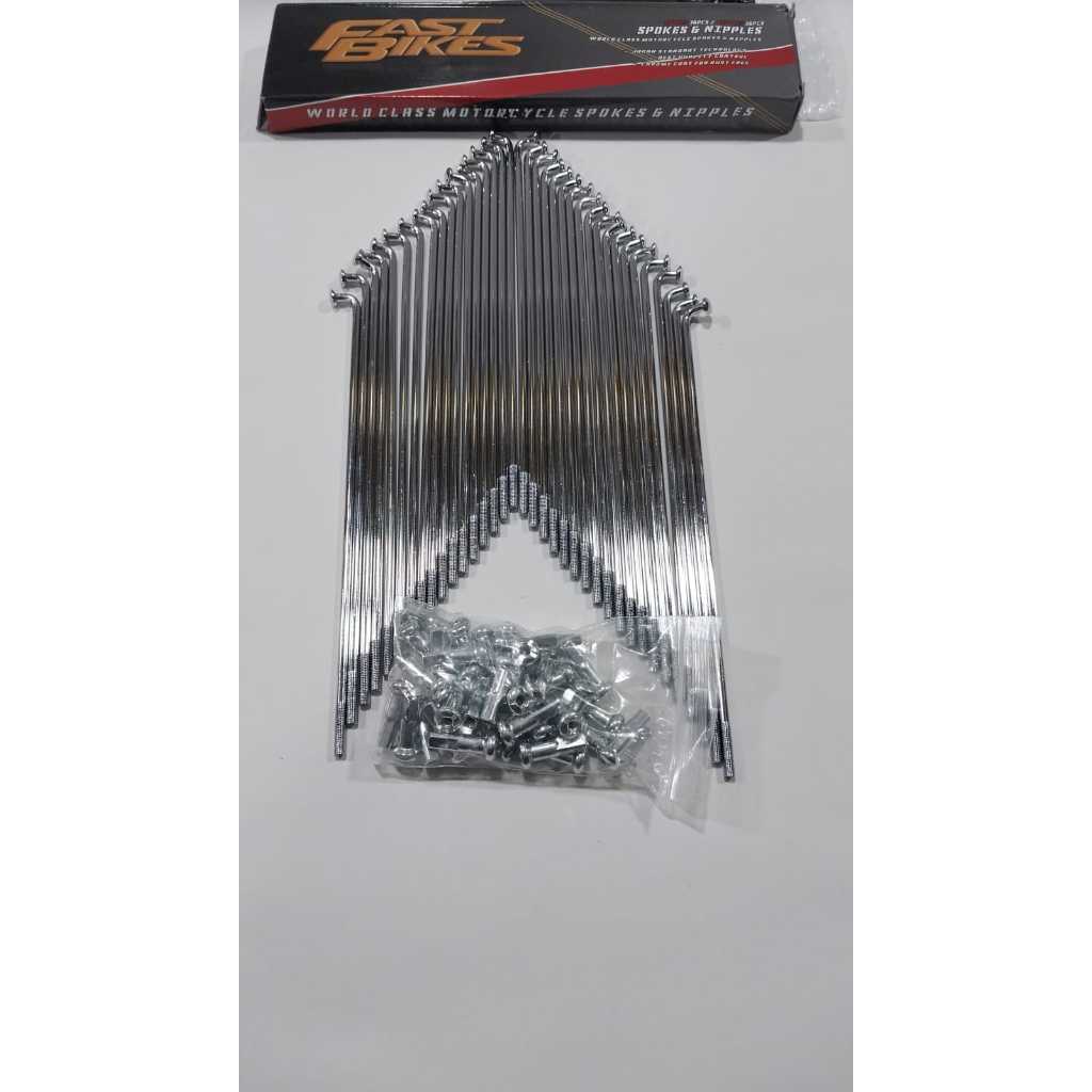 Jari Jari Sepaket Depan Belakang Ring Velg 17 warna Croum Khusus velg 17 FAST BIKES Mio Beat Vario S