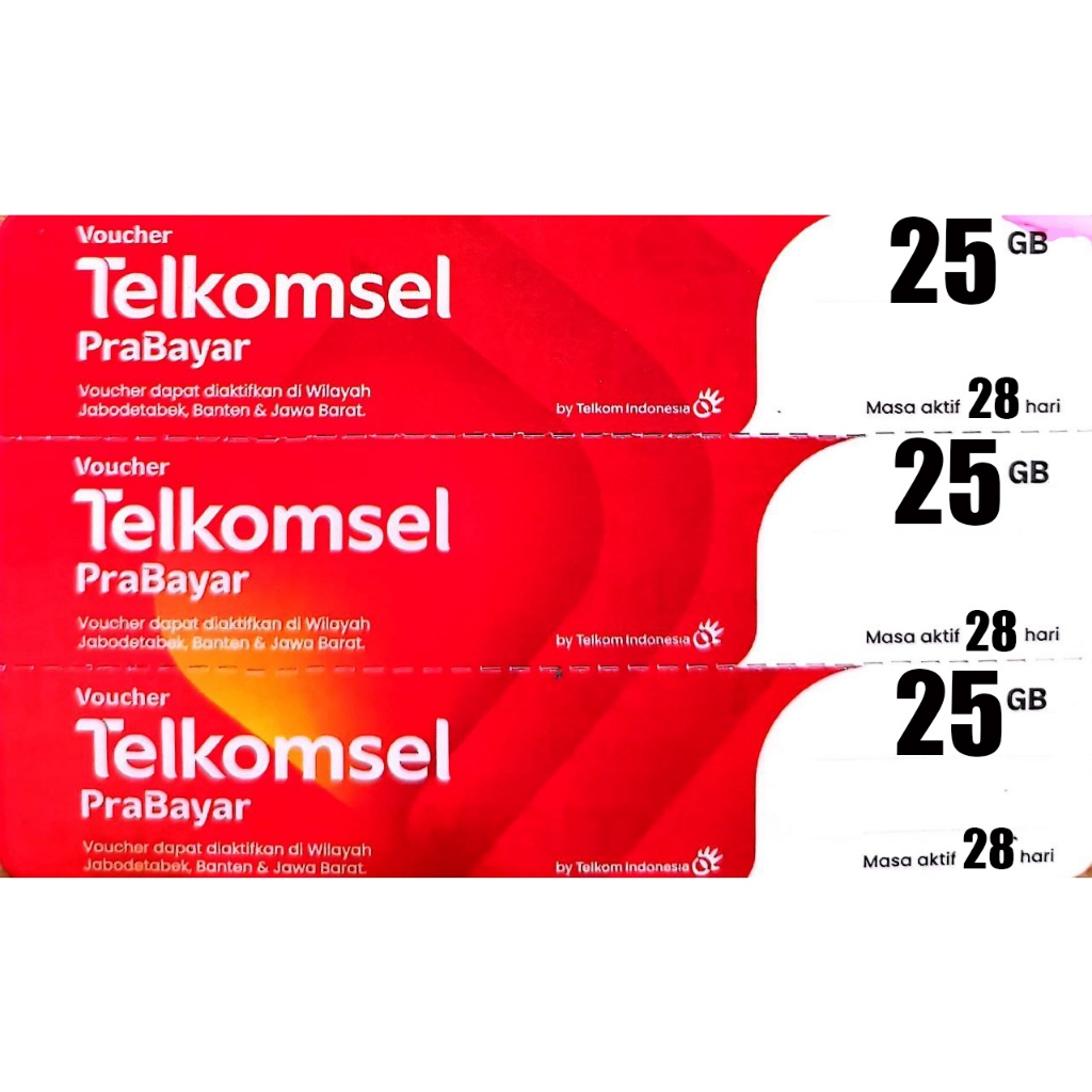 Voucher Telkomsel 25GB/28Hari
