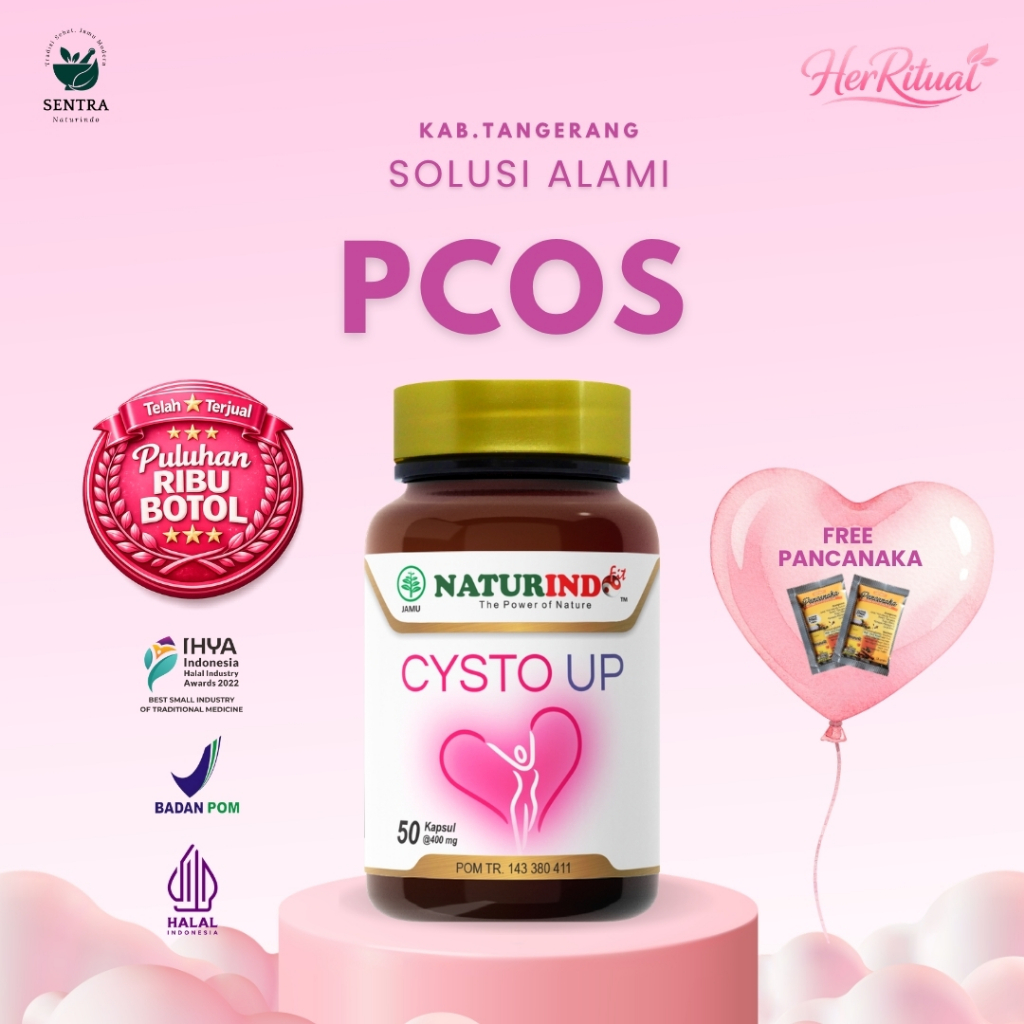 (100% ORI) Cysto Up Herbal | Bantu Atasi PCOS, Haid Tidak Teratur, Kista, Promil Alami Wanita