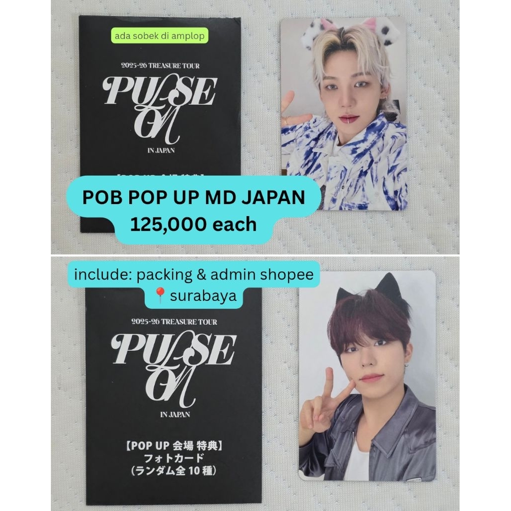 NEW TREASURE Pulse On Pop Up MD Japan Photocard | Choi Hyunsuk Park Jeongwoo | PC in GOOD CONDI