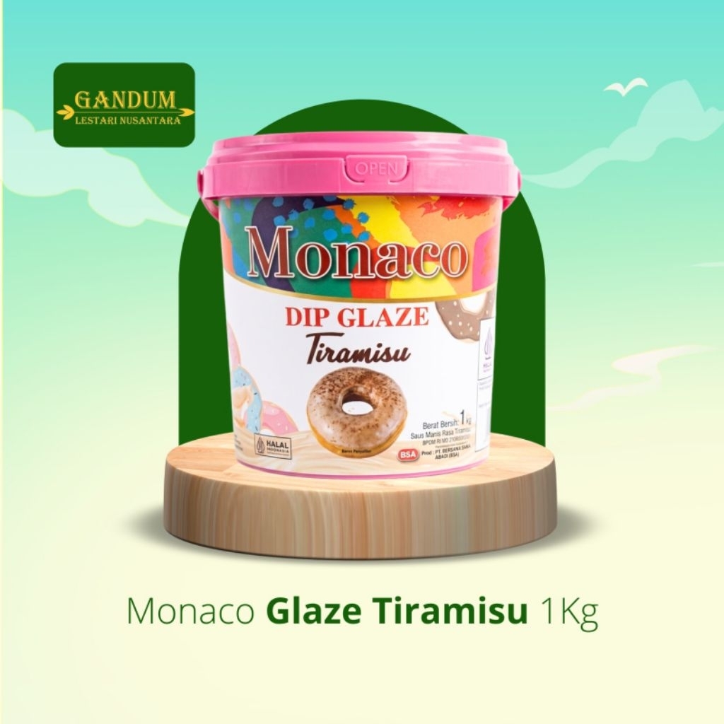 [1 KG] Monaco Dip Glaze TIRAMISU - Selai Toping Donat & Kue Premium