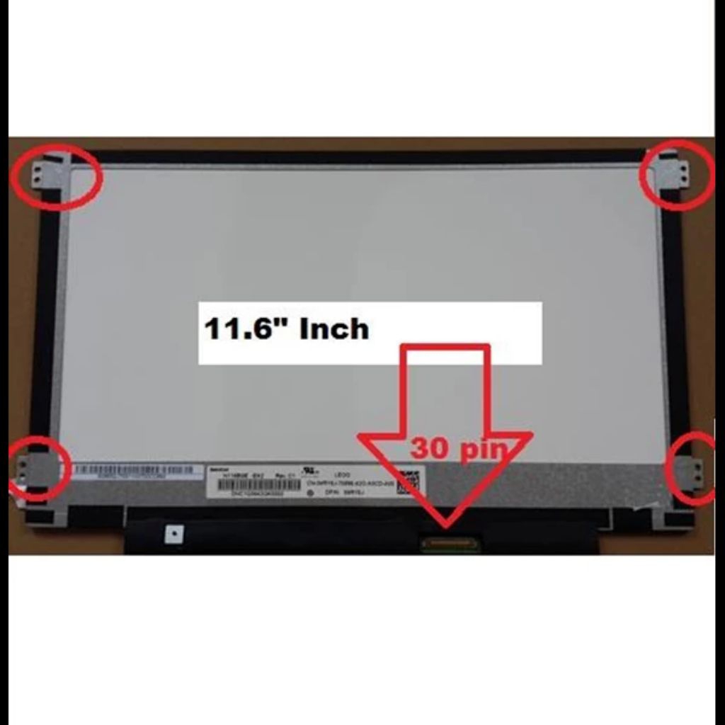 LCD LED Layar Laptop 11.6 Inch Slim 30 Pin