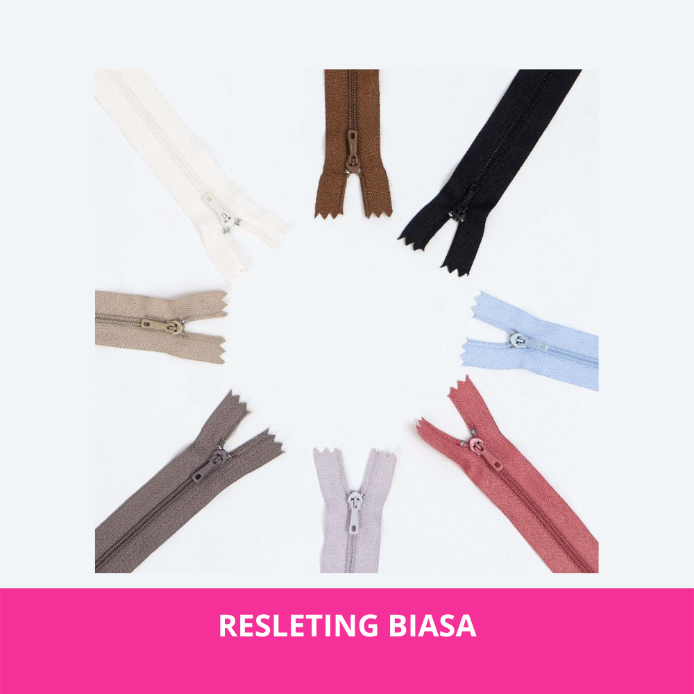 Resleting Biasa Pendek Untuk Rok/Celana