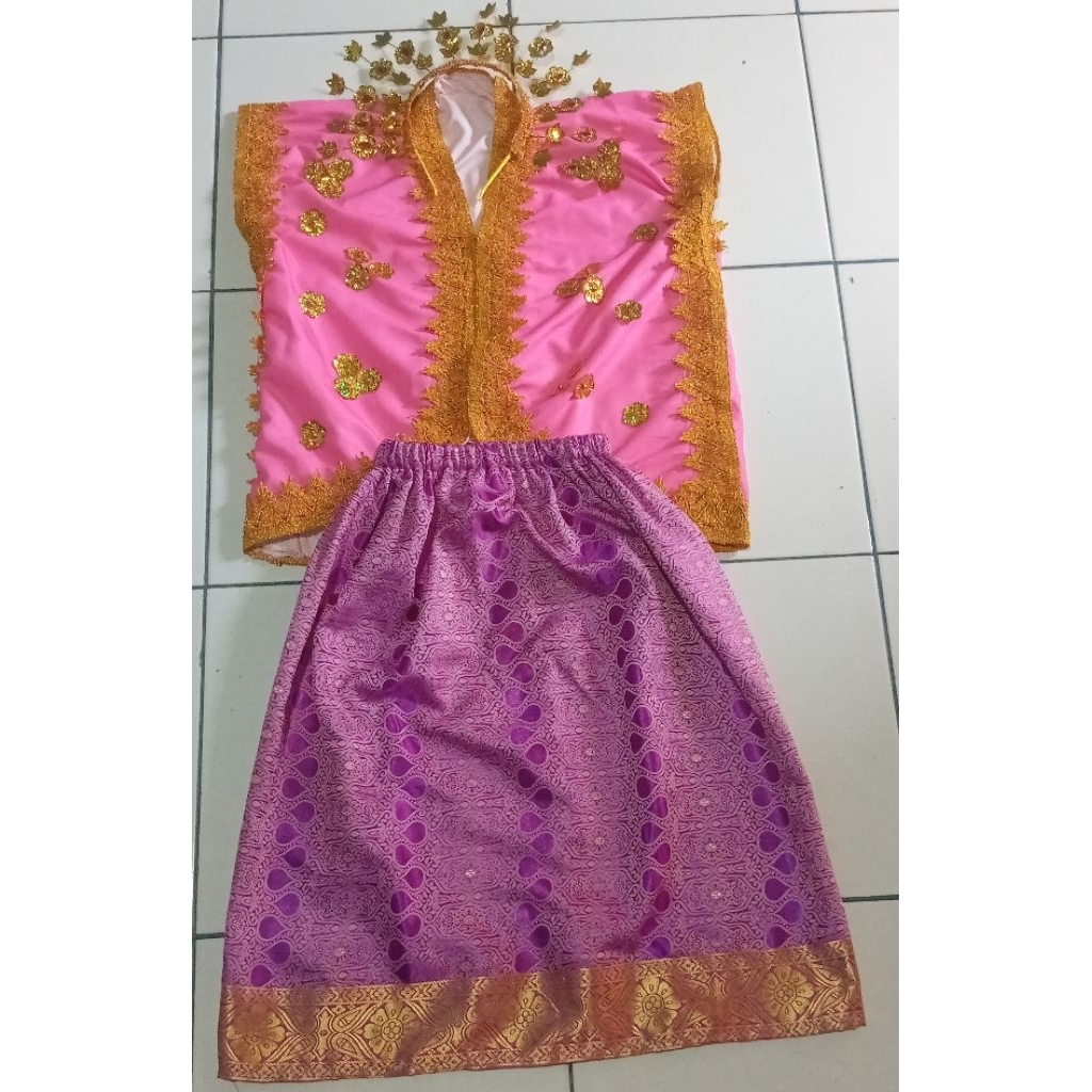 set baju adat Bima NTB anak cewek  umur 6 7 tahun