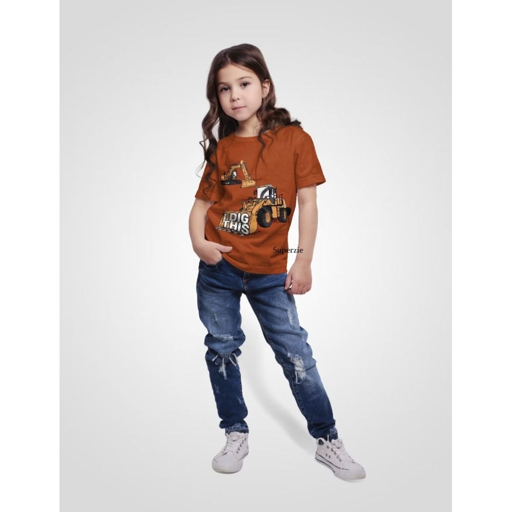 Kaos Anak Motif Excavator