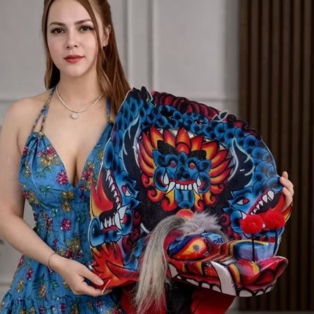 Barongan Hits Anak Full Set Caplokan Barong Ngamuk Galak Motif Devil Barongan Kediri