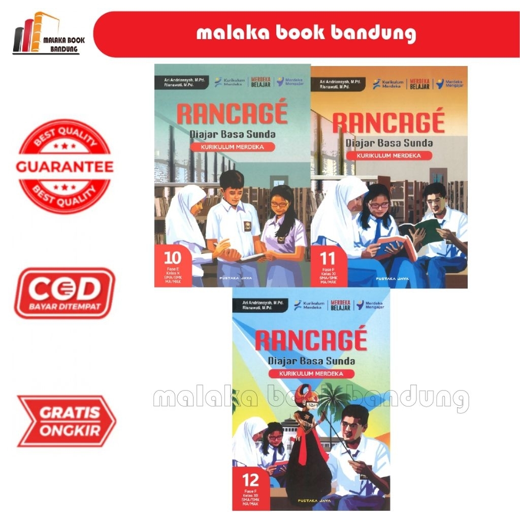 Buku Rancage Diajar Basa Sunda X XI Bahasa Sunda SMA Kelas 10 11 12 Kurikulum Merdeka
