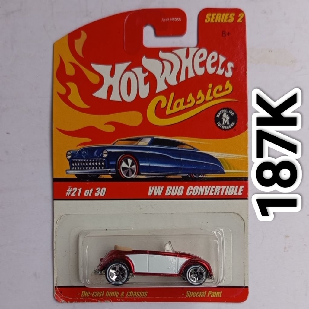 Hot Wheels Classic Series 2 Volkswagen VW Beetle Bug Kodok Convertible Spectraflame Merah