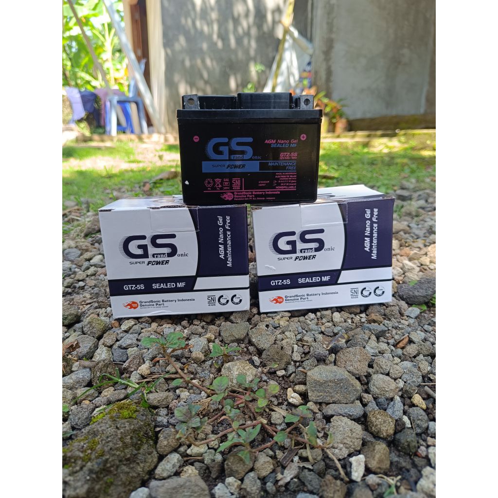 AKI GS GTZ-5S 12 VOLT 10H 5A AKI KERING AKI BEAT VARIO125 CB GL MP TIGER CB VIXION TERMURAH