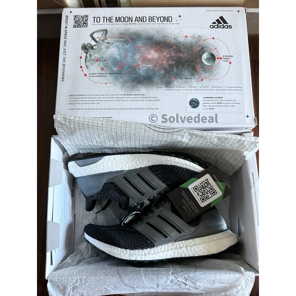 Sepatu Running Adidas Ultra Boost 5.0 DNA NASA Black Carbon Original