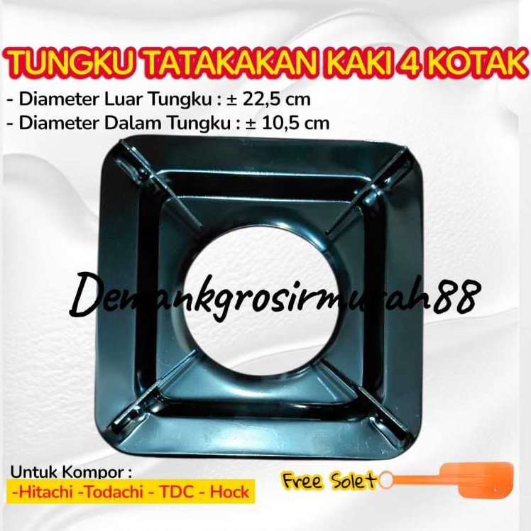 TATAKAN KAKI KOMPOR GAS HITACHI TODACHI TDC HOCK MODEL KOTAK PLAT KAKI 4