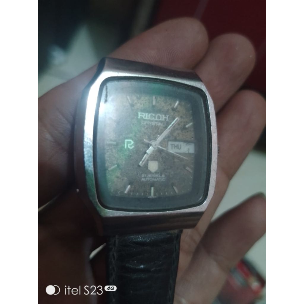 JAM TANGAN JADUL RICOH CRYSTAL MATI