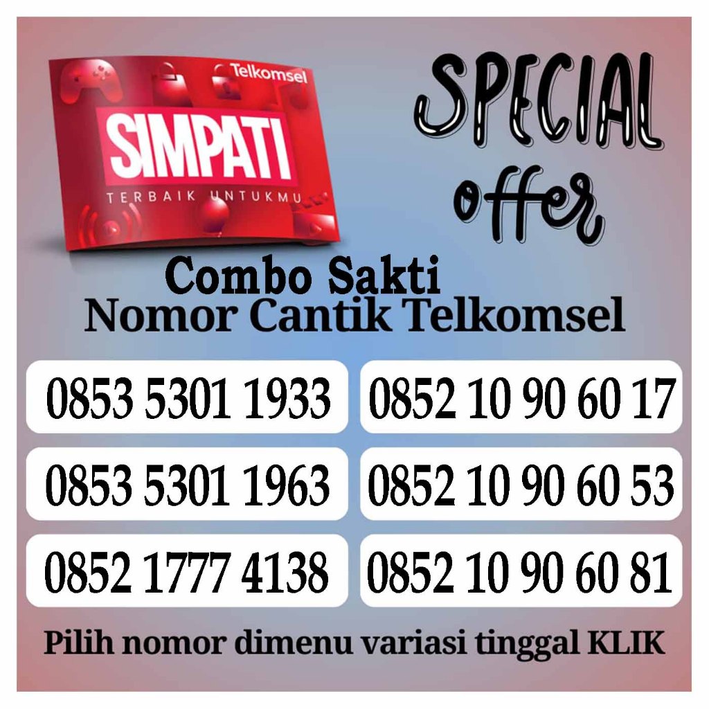 Nomor Cantik Kartu Perdana Telkomsel Combo Sakti Paket Murah 5G Lte