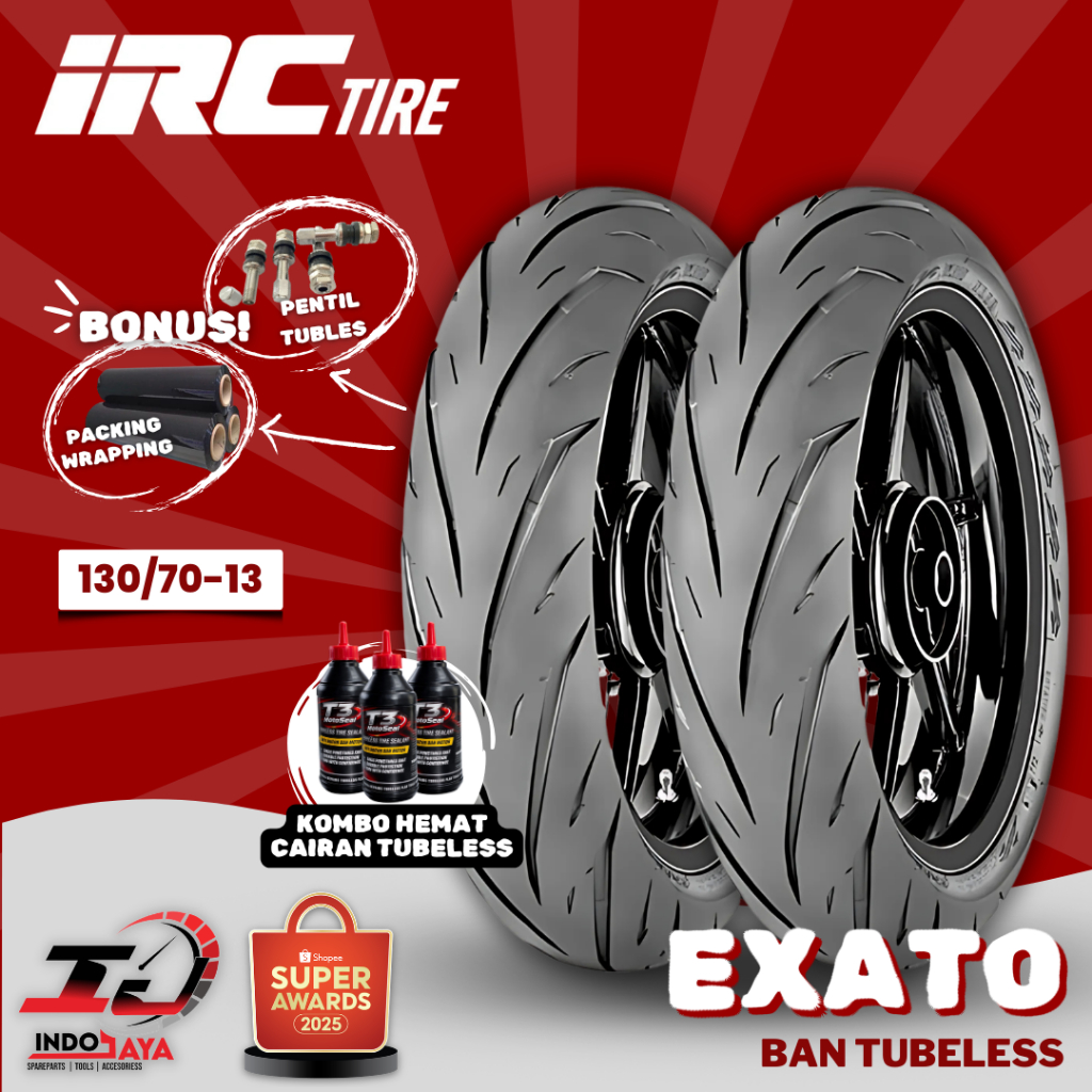[READY COD] BAN LUAR TUBELESS IRC EXATO NR88 (130/70-13) BAN MOTOR NMAX / N-MAX / N MAX / DEPAN BELA