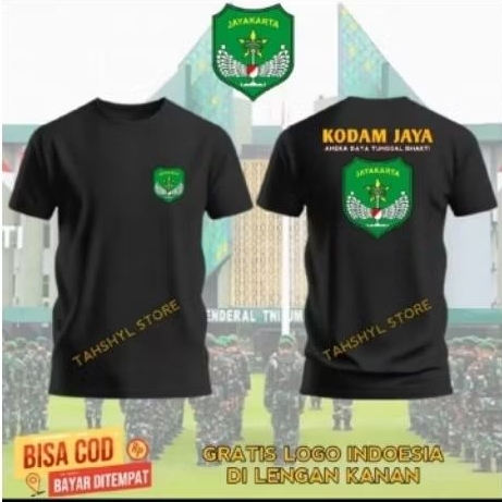 Kaos KODAM JAYA Free Nama Kaos T shirt Distro Dewasa Unisex
