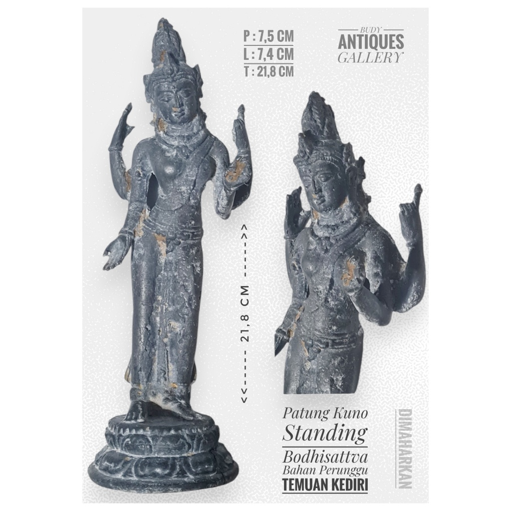 Patung Perunggu Kuno Bodhisattva Temuan Darat