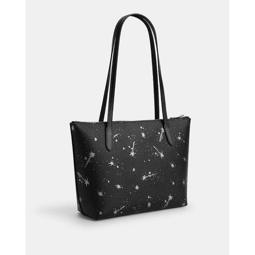 Coach Fiona Bag Zip Tote Star Print 100 % Ori