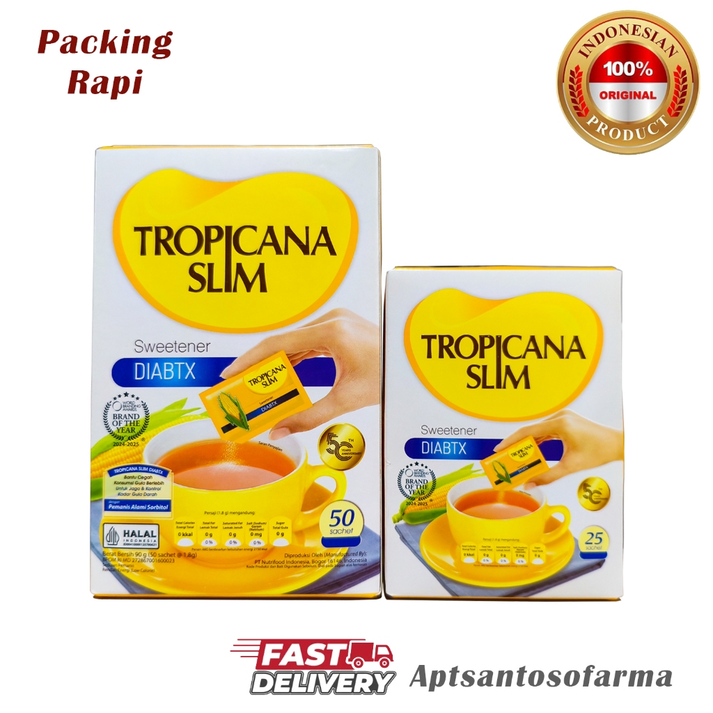 Tropicana Slim Diabtx 25 & 50 Sachet Original BPOM | Susu Diabetes Rendah Gula