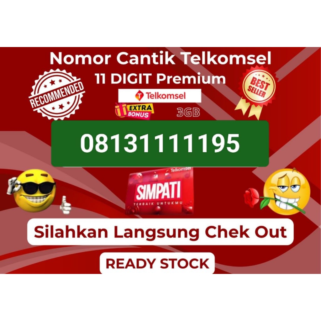 Telkomsel SIM-card cantik 11 angka