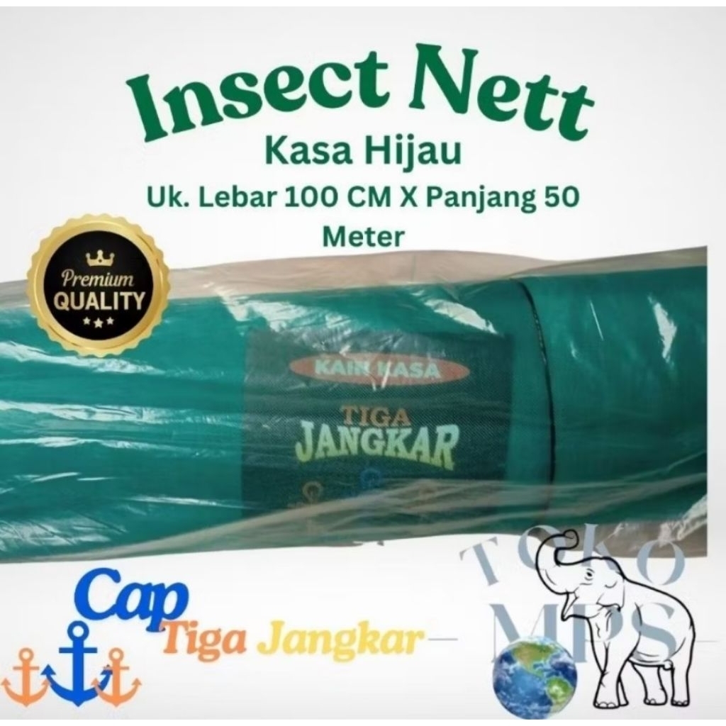 Insect Net / Kasa Hijau Cap Tiga Jangkar Roll