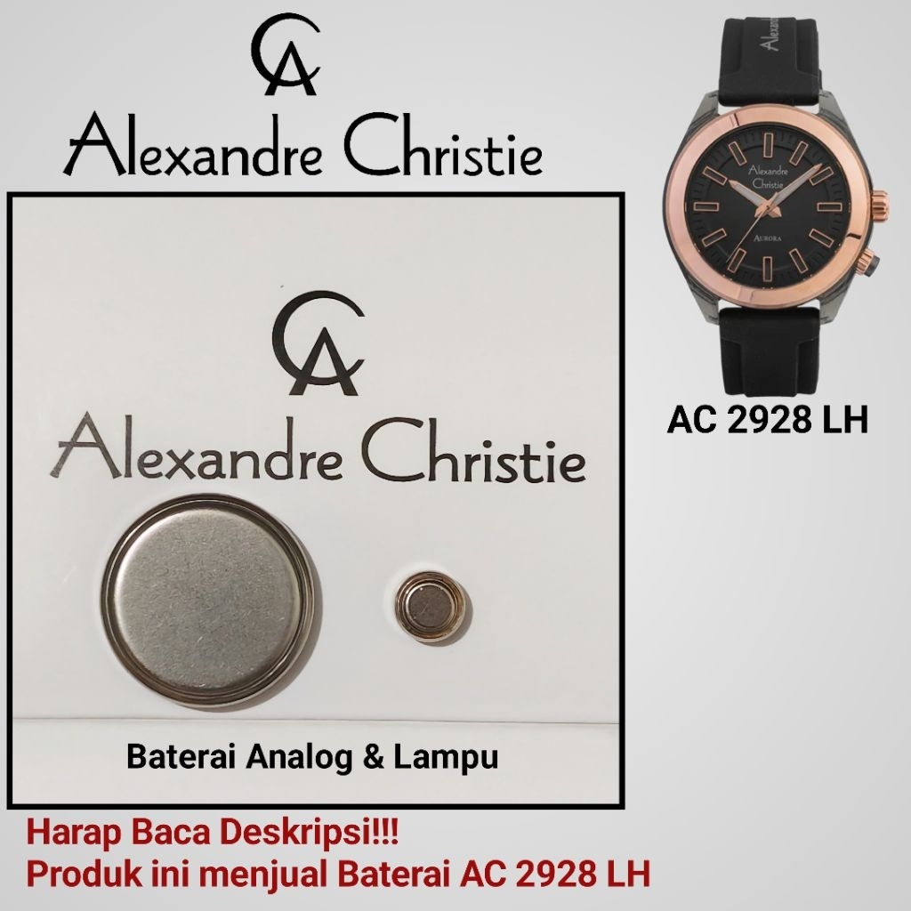 Baterai Jam Tangan Alexandre Christie AC 2928 LH