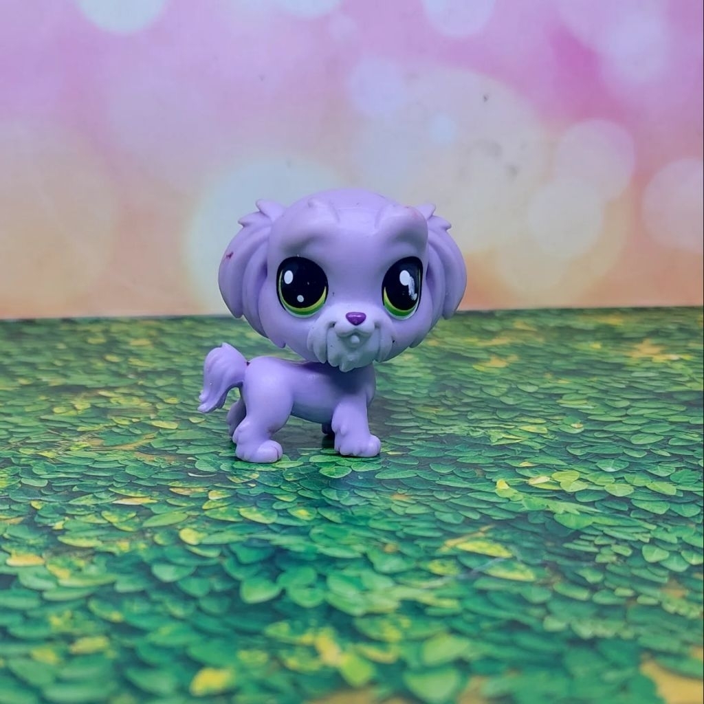 Little Pets Shop purple sleepdog pets ori LPS figure ori Hasbro preloved