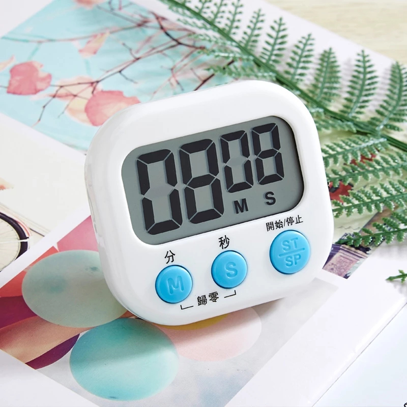 Digital Kitchen Timer Magnetik - Alarm Masak Dapur Digital Stopwatch Layar Lcd Besar - Pengatur