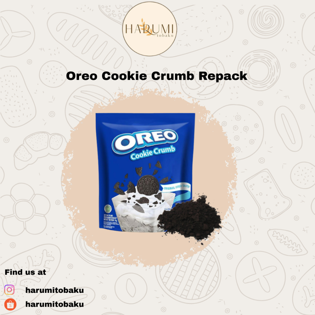 Oreo Crumb Cookie / Bubuk Oreo Kasar / Remahan Oreo / Oreo Cacah - Repack