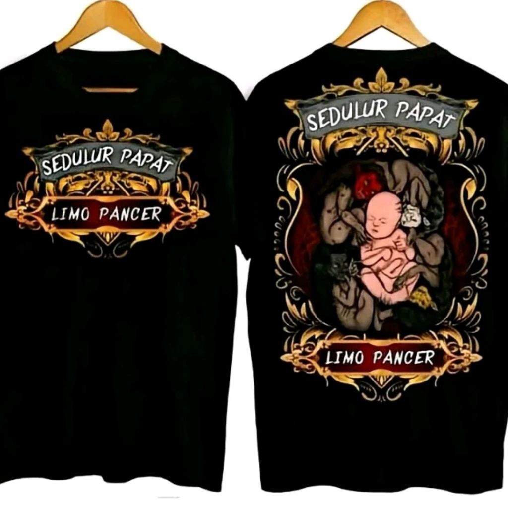 KAOS SEDULUR PAPAT LIMO PANCER MOTIF GOLD BAYI