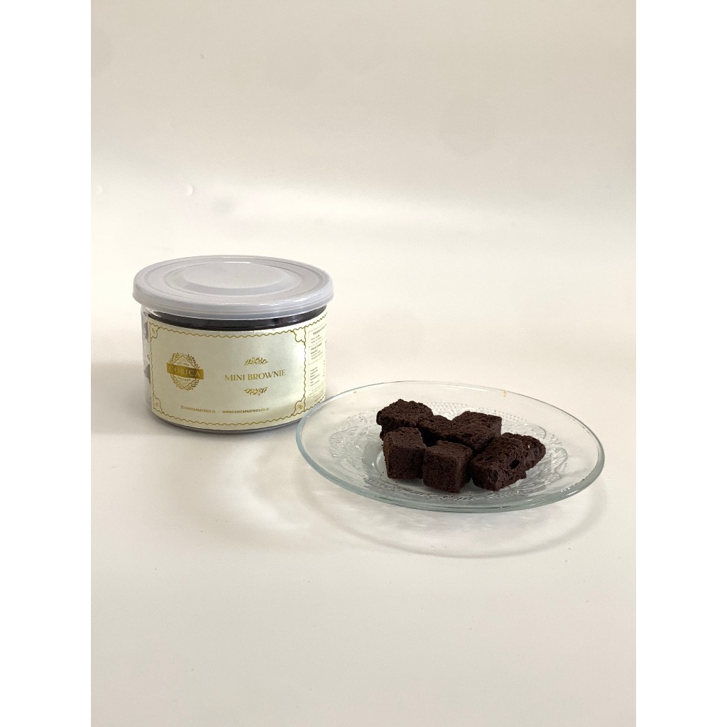 Cookies Corica Pastries - Mini Brownie - 100 gr - Pet Can 84x60