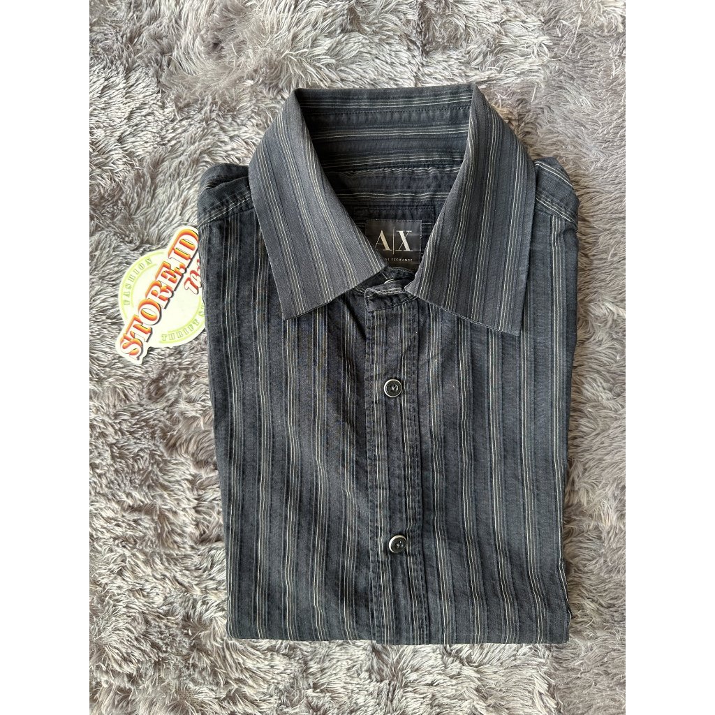 Kemeja Armani Exchange Stripped Longsleves