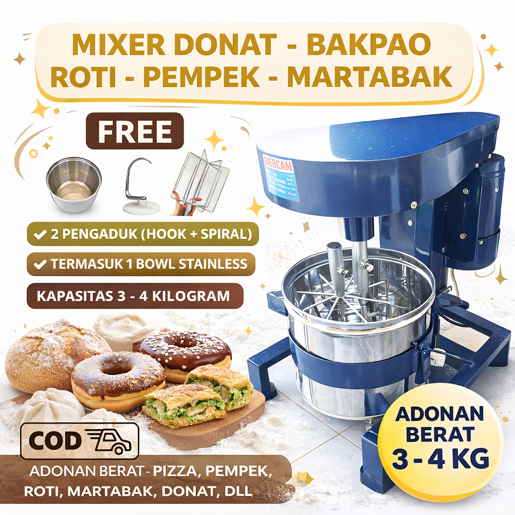 alat pengaduk adonan donat - mixer pengaduk adonan donat - Bakery Cake Mixer Machine /Mixer KuE