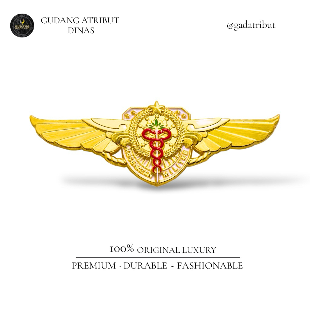 100% LUXURY Brevet Kesehatan Militer TNI AD/Brevet Kessehatan Militer TNI AD/Brevet Luxury/Atribut D