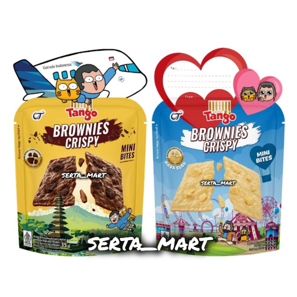 Tango Brownies Crispy 35gr - Tango Mini Bites - Tango Brownis Coklat / Susu
