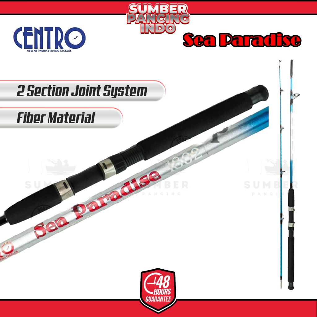 CENTRO Joran Pancing Spinning SEA PARADISE 150cm - 180cm Joran Fiber Kolam Harian Galatama