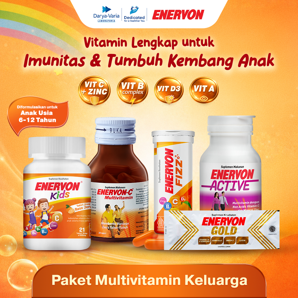 Enervon Paket Berbagi Ramadan bersama Keluarga - Enervon Kids 1 pcs, Enervon Fizz 1 tube, Enervon C 