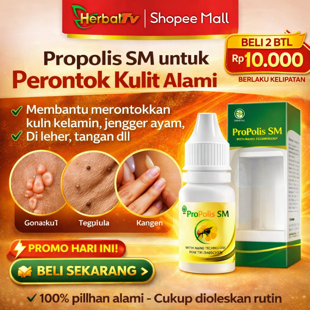 Obat Perontok Kutil di Kelamin Leher di Tangan di Ketiak Skin Tag Palipoma Jengger Ayam - OBAT TETES