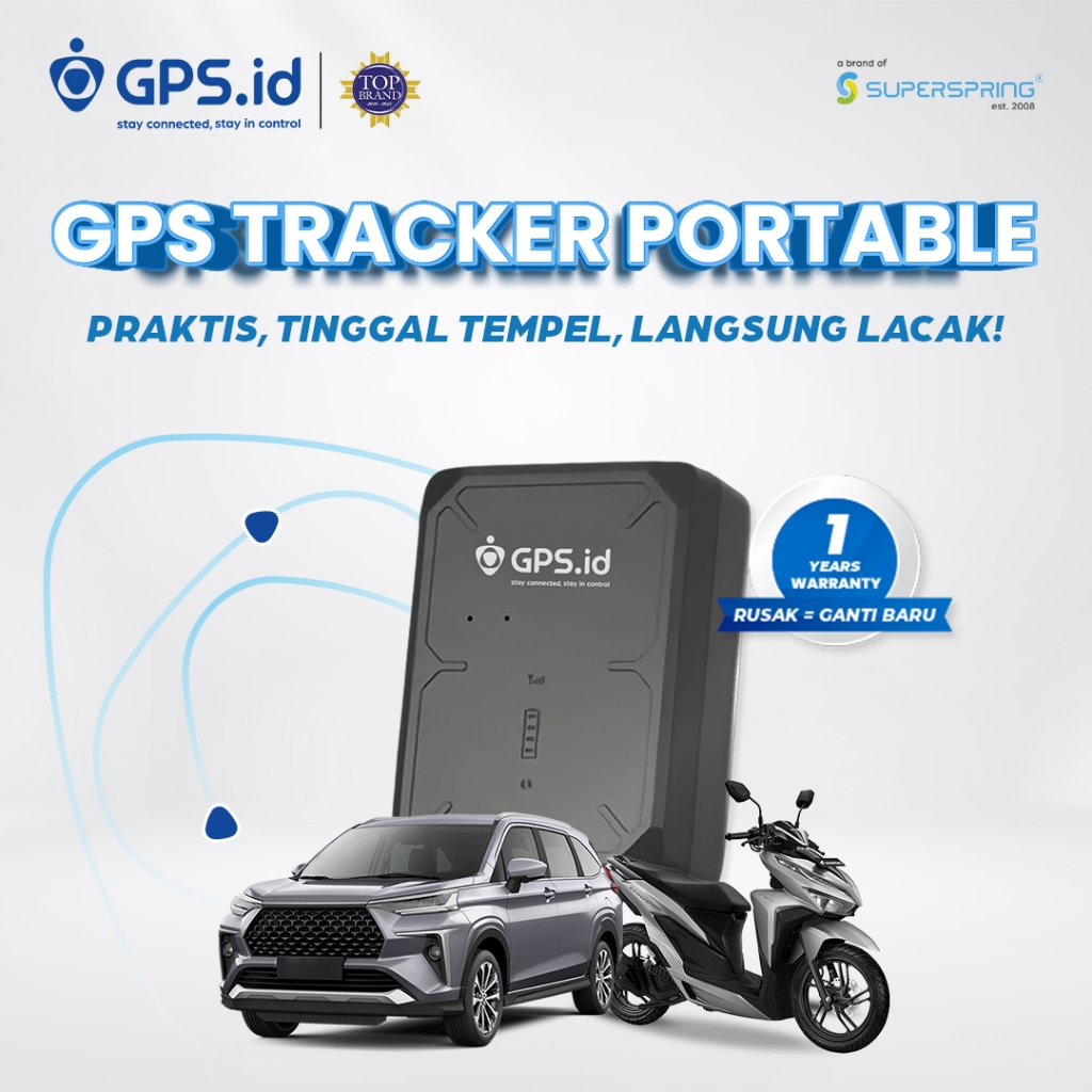 NEW SUPERSPRING GPS.id M20 GPS Tracker Kendaraan Portable